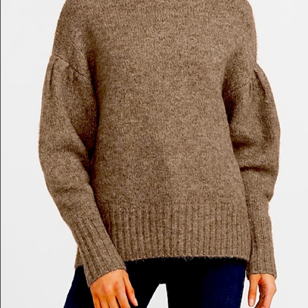 Express X You Chunky Turtleneck Sweater Size L Brown
